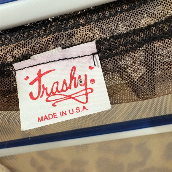 Leopard Print Sheer Lace Trim Robe Trashy Lingerie - Picture 5 of 6